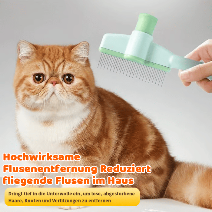🔥NEUJAHRSVERKAUF - Selbstreinigender Flohkamm und Fellpflegebürste für Haustiere