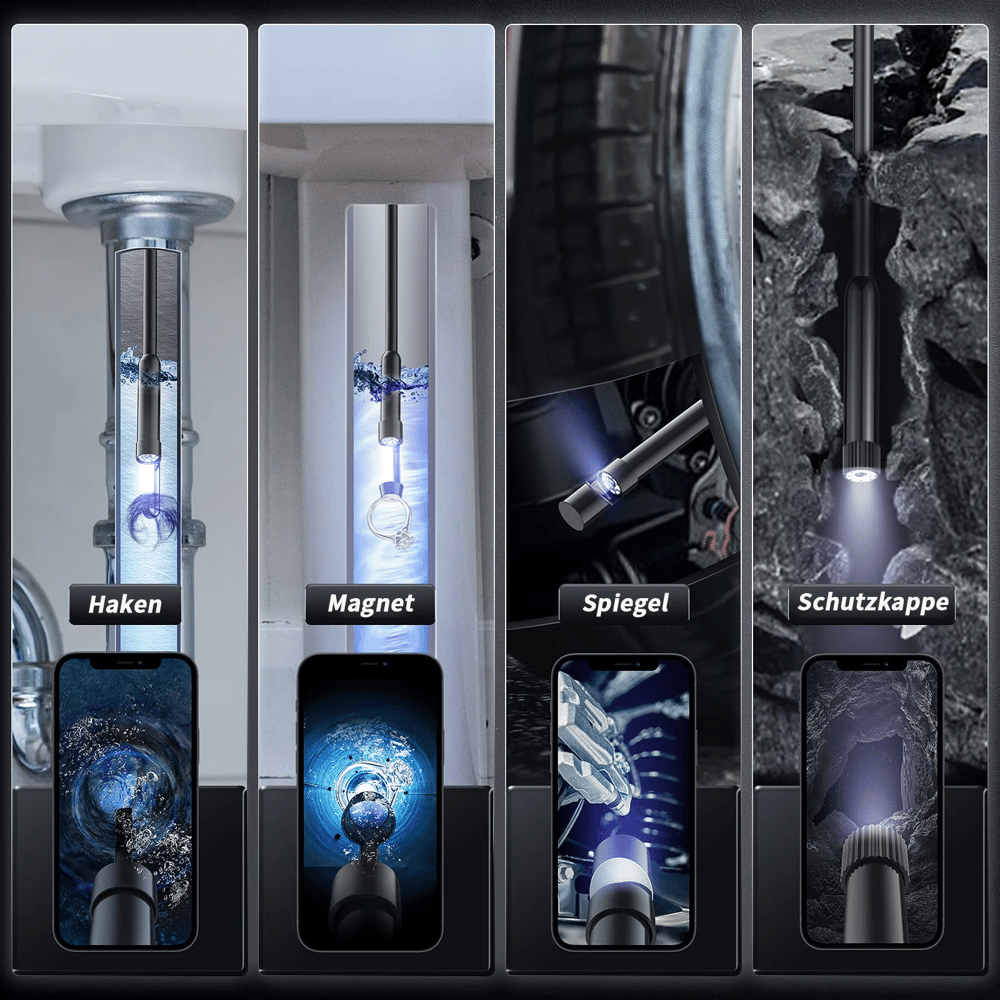 đ Plug-and-Play-Endoskopkamera â Kompatibel mit Android, Typ C und PC fĂŒr direkte Verbindung