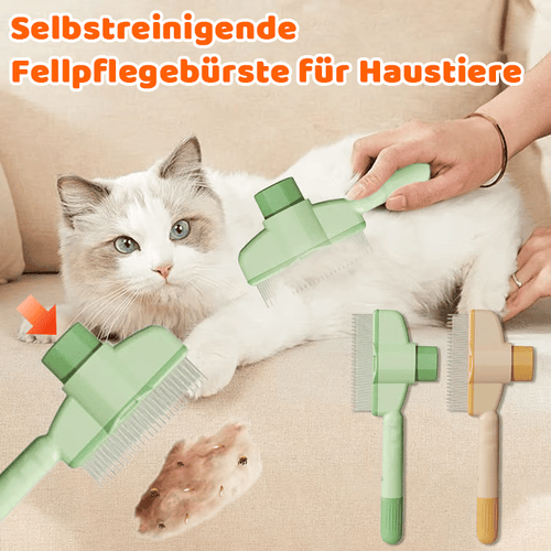 🔥NEUJAHRSVERKAUF - Selbstreinigender Flohkamm und Fellpflegebürste für Haustiere