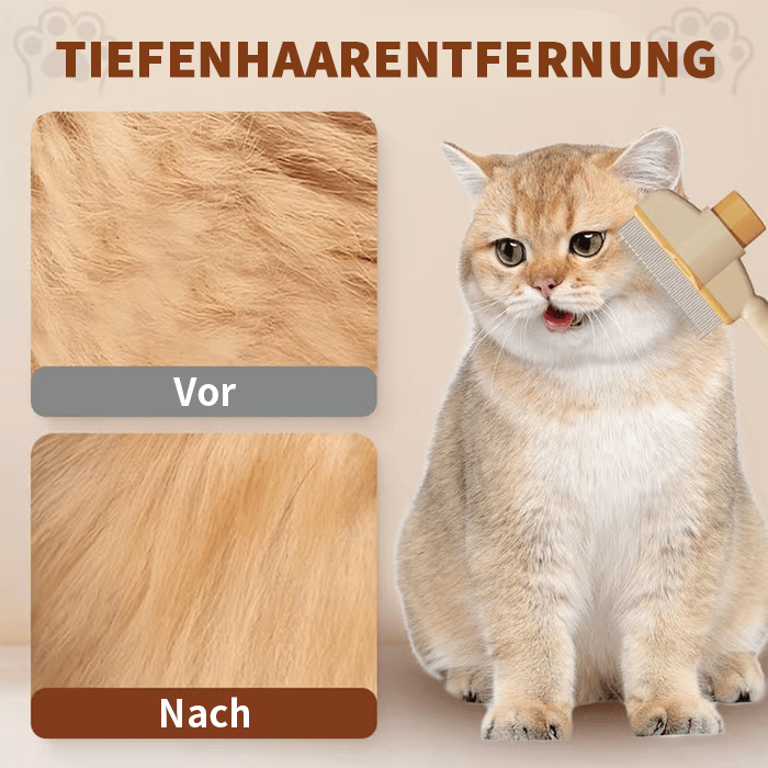 🔥NEUJAHRSVERKAUF - Selbstreinigender Flohkamm und Fellpflegebürste für Haustiere