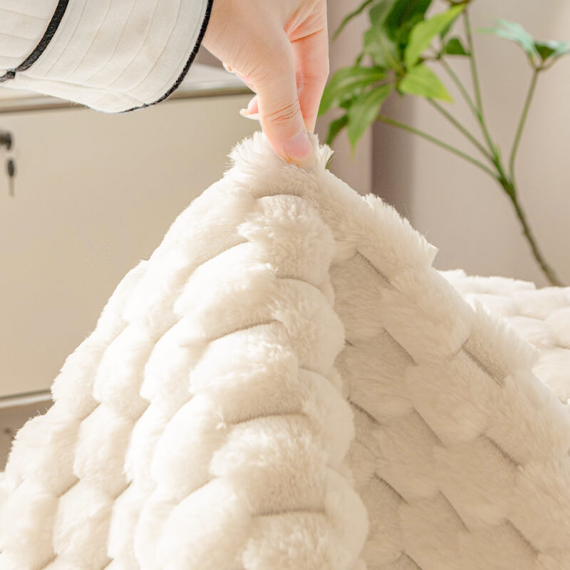 Flauschiger Gestreifter Möbelschutz für Sofas