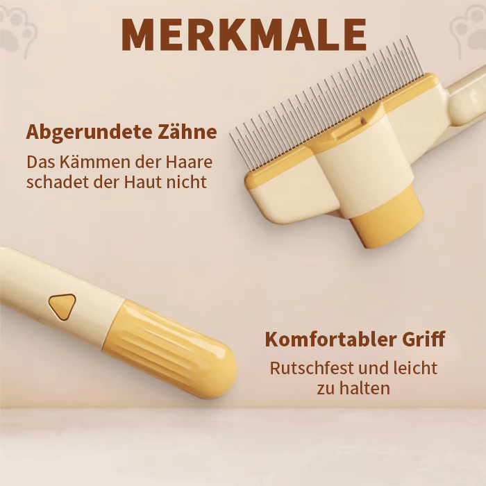 🔥NEUJAHRSVERKAUF - Selbstreinigender Flohkamm und Fellpflegebürste für Haustiere