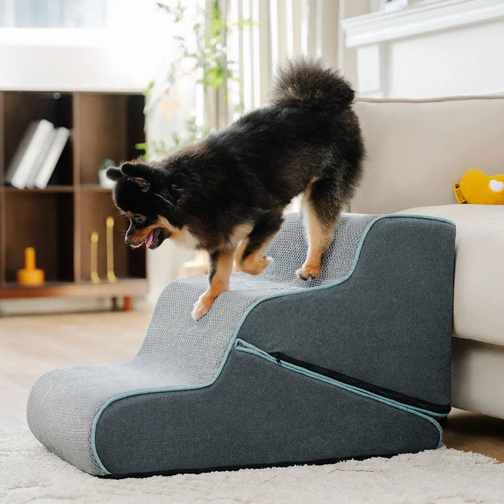 Multifunktionale 2-in-1 faltbare Hundetreppe mit Rampenmodus