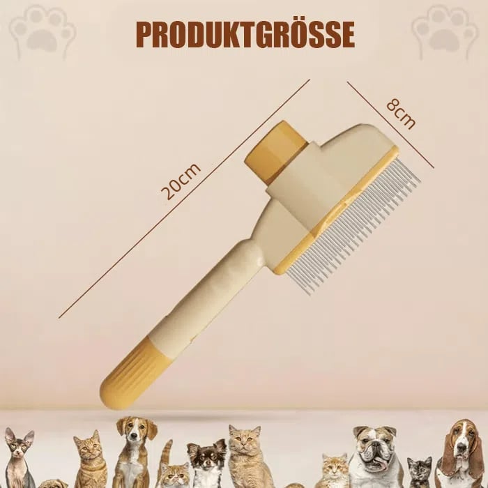 🔥NEUJAHRSVERKAUF - Selbstreinigender Flohkamm und Fellpflegebürste für Haustiere
