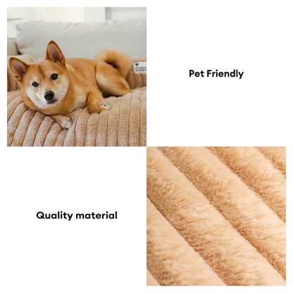 Flauschige Sofadecke Nackenrolle Hundematte Couchbezug
