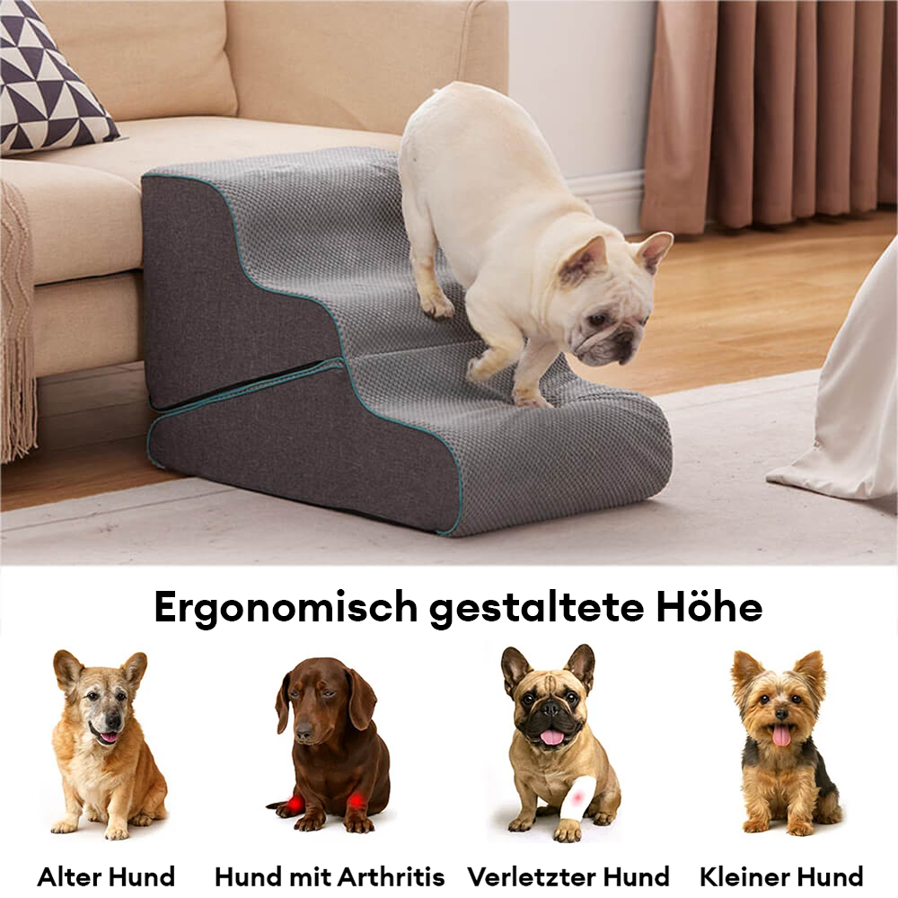 Multifunktionale 2-in-1 faltbare Hundetreppe mit Rampenmodus