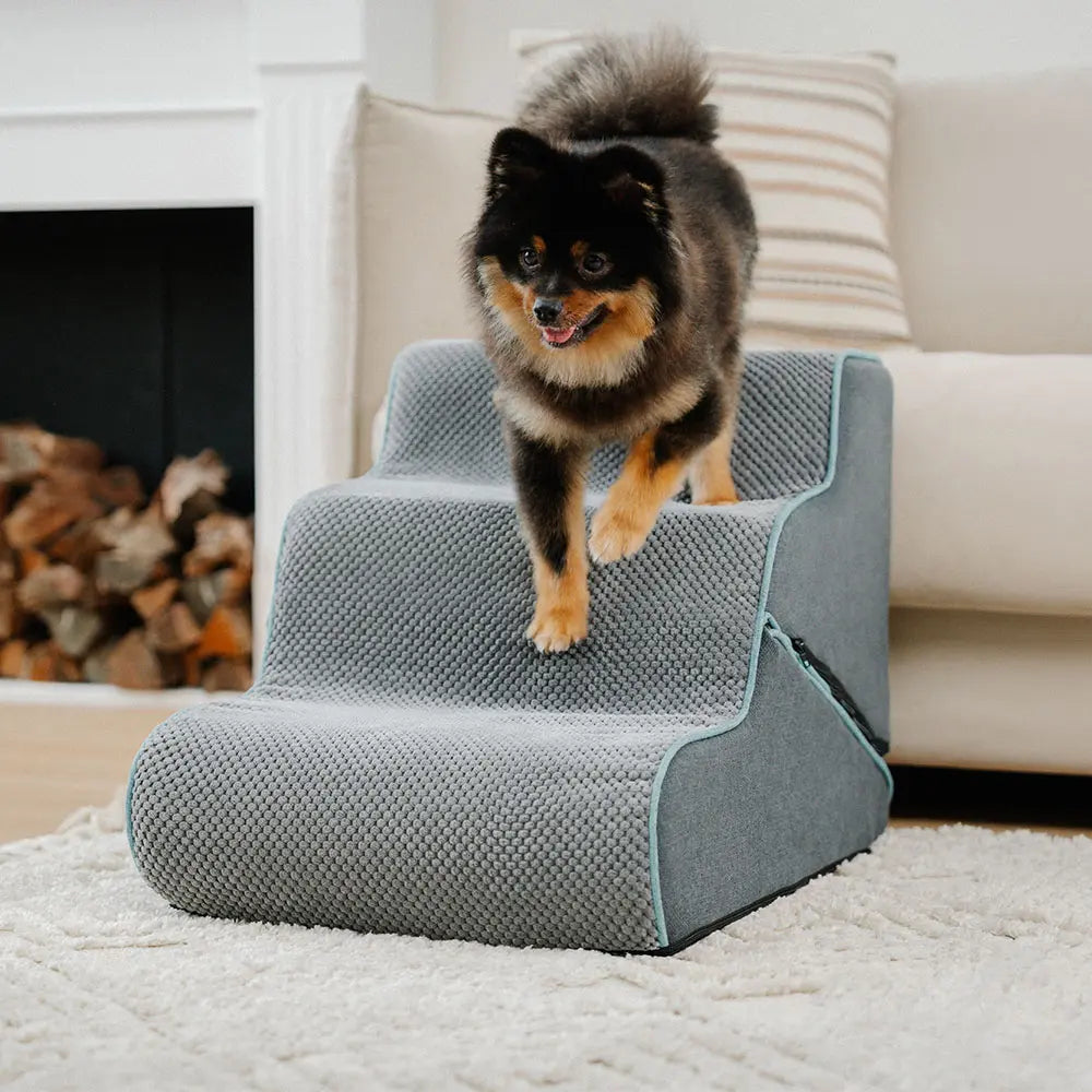 Multifunktionale 2-in-1 faltbare Hundetreppe mit Rampenmodus