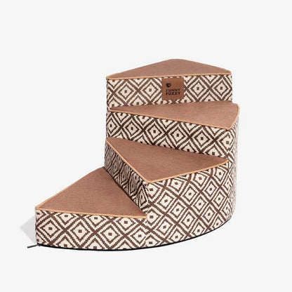 Boho Jacquard Anti-Rutsch Abnehmbare Schwamm Spiral Haustier Treppen – StepEase