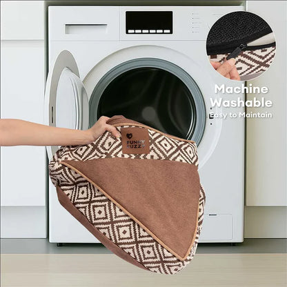 Boho Jacquard Anti-Rutsch Abnehmbare Schwamm Spiral Haustier Treppen – StepEase