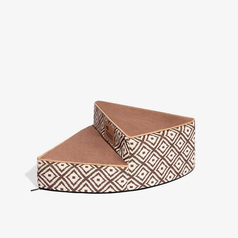 Boho Jacquard Anti-Rutsch Abnehmbare Schwamm Spiral Haustier Treppen – StepEase