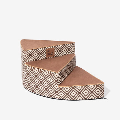 Boho Jacquard Anti-Rutsch Abnehmbare Schwamm Spiral Haustier Treppen – StepEase