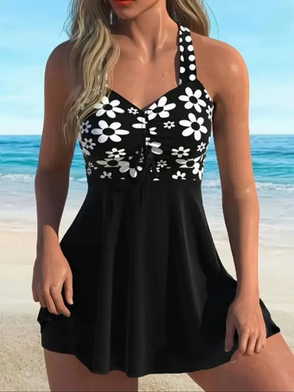 🔥👙2025 Damen-Badekleid mit V-Ausschnitt