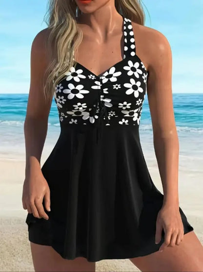 🔥👙2025 Damen-Badekleid mit V-Ausschnitt