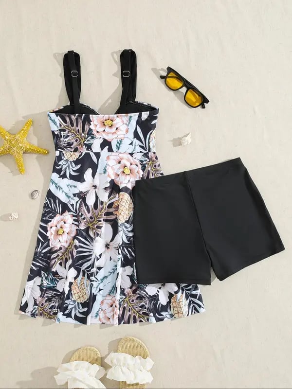 🔥👙2025 Damen-Badekleid mit V-Ausschnitt