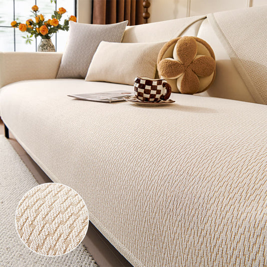 Chenille Minimalistische Anti-Rutsch-Stoff mit katzenkratzfestem Design Sofaüberzug