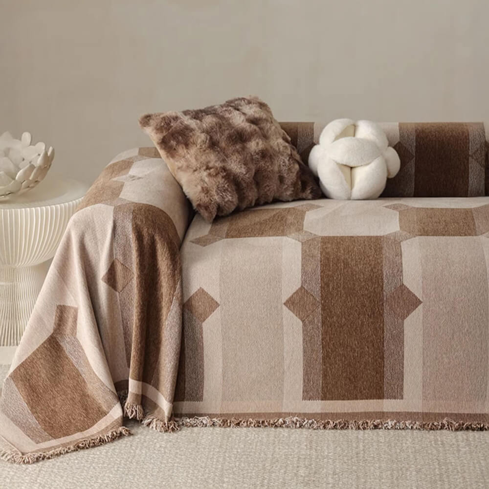 Chenille Verschleißfester Sofa-Schutz Vollabdeckung Überwurf Sofabezug