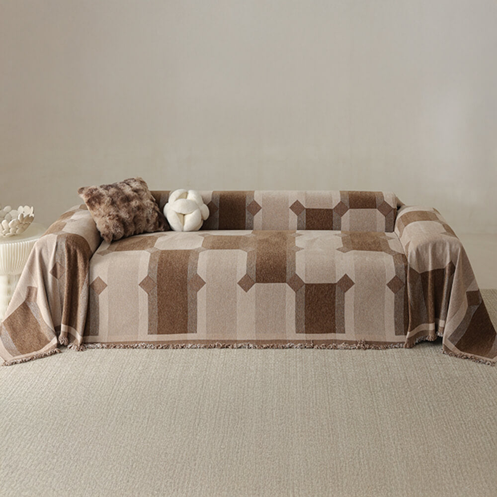 Chenille Verschleißfester Sofa-Schutz Vollabdeckung Überwurf Sofabezug