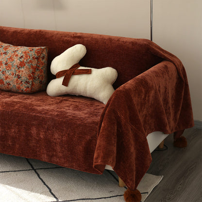 Chenille Vollschutzsofa Anti-Kratz Schutz Decke Sofabezug