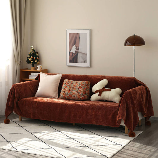 Chenille Vollschutzsofa Anti-Kratz Schutz Decke Sofabezug