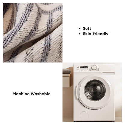 Klassisches geometrisches Muster Chenille Überwurf Sofabezug