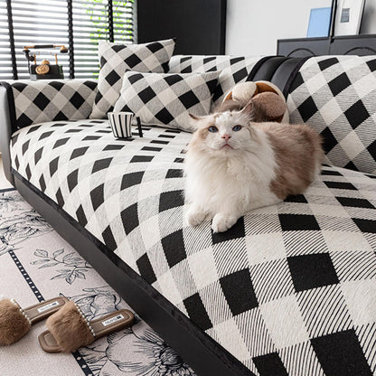 Diamant Chenille Kratzfester Sofaschutz Rutschfeste Couch-Abdeckung