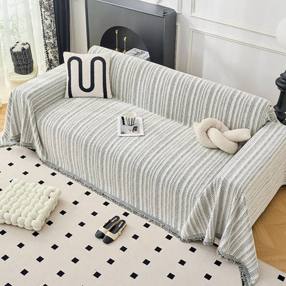 Elegante Fischgrät-Chenille-Textur Decke für Sofa