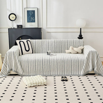 Elegante Fischgrät-Chenille-Textur Decke für Sofa