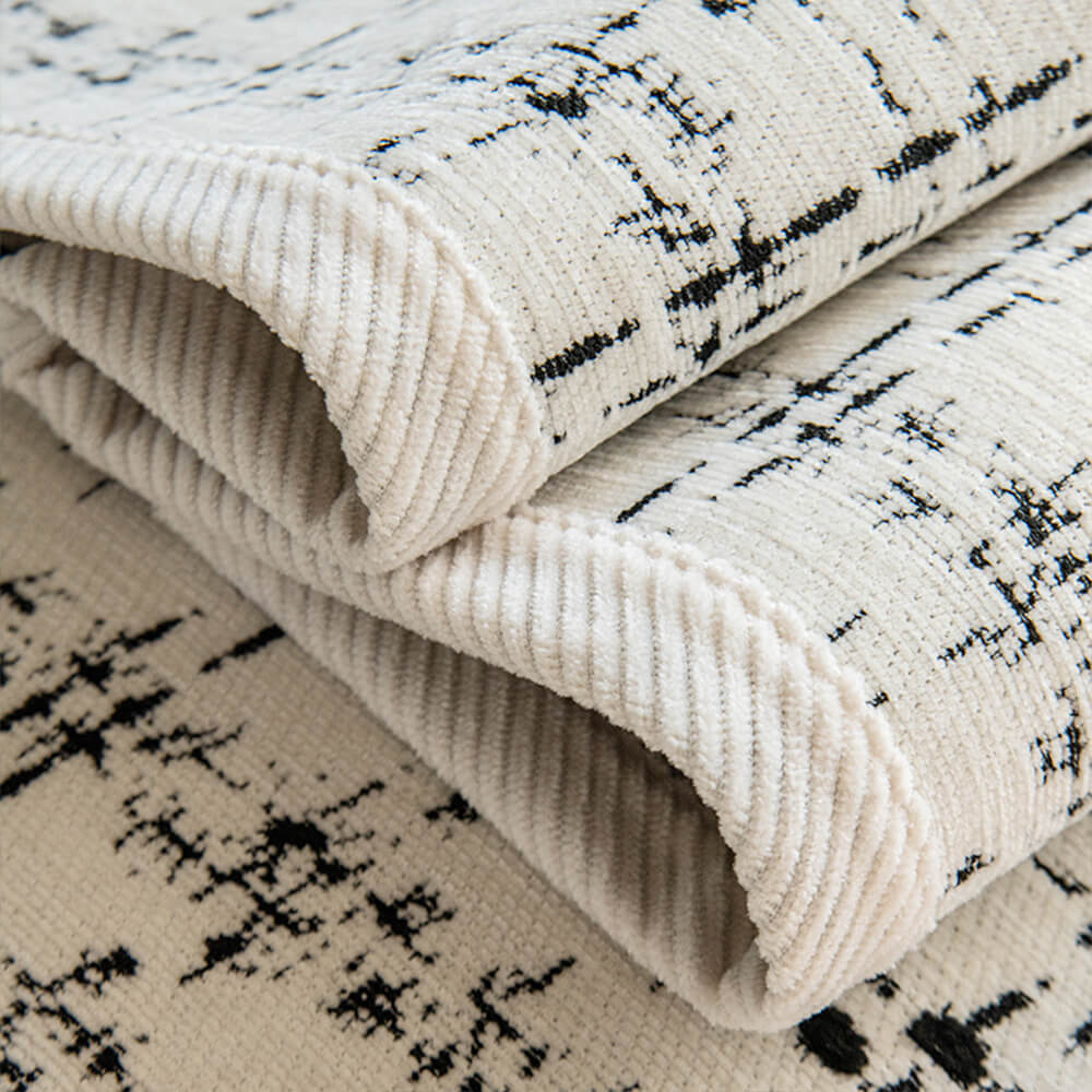 Eleganter karierter Jacquard-Chenille-Schutzbezug für das Sofa für alle Jahreszeiten