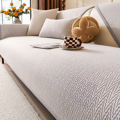 Chenille Minimalistische Anti-Rutsch-Stoff mit katzenkratzfestem Design Sofaüberzug