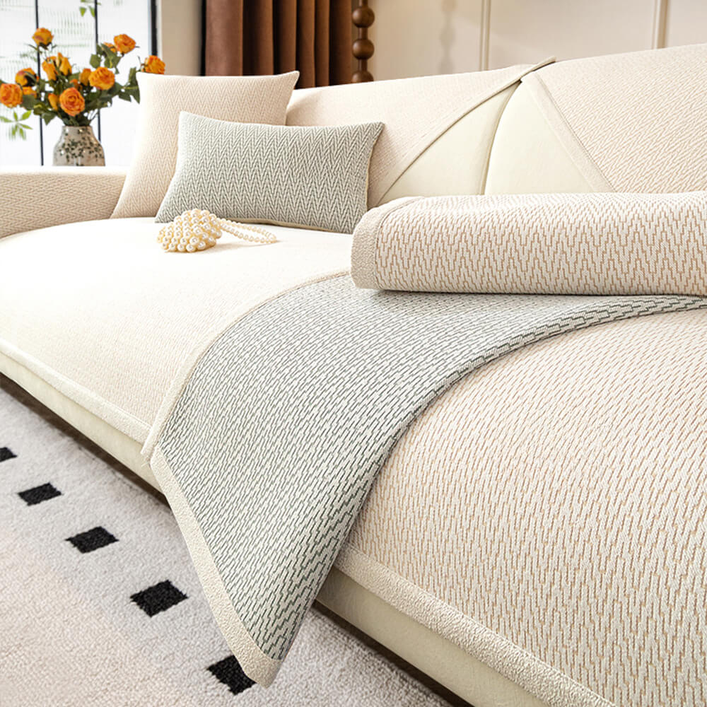 Chenille Minimalistische Anti-Rutsch-Stoff mit katzenkratzfestem Design Sofaüberzug