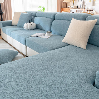 Diamant Jacquard Plüsch Vollüberzug Stretch Sofabezug