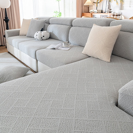 Diamant Jacquard Plüsch Vollüberzug Stretch Sofabezug