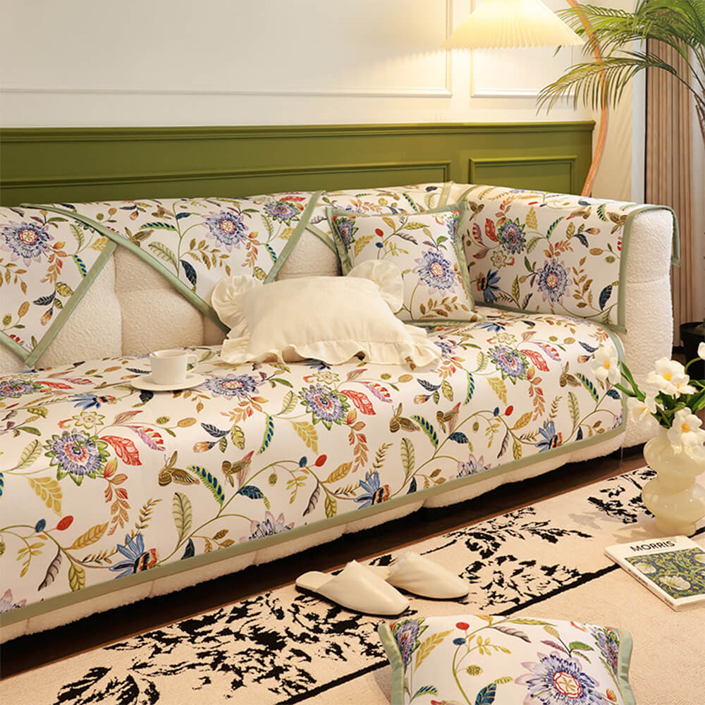 Alljahreskühlung Pastoral Floral Sofaüberwurf