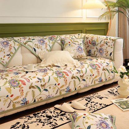Alljahreskühlung Pastoral Floral Sofaüberwurf