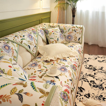 Alljahreskühlung Pastoral Floral Sofaüberwurf