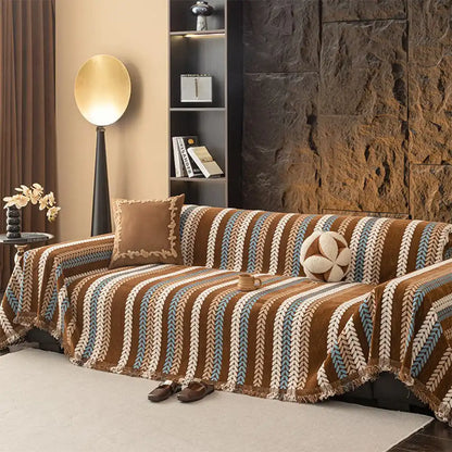 Alljahres Bunte Blatt Chenille Einteiler Wurf Sofa Bezug
