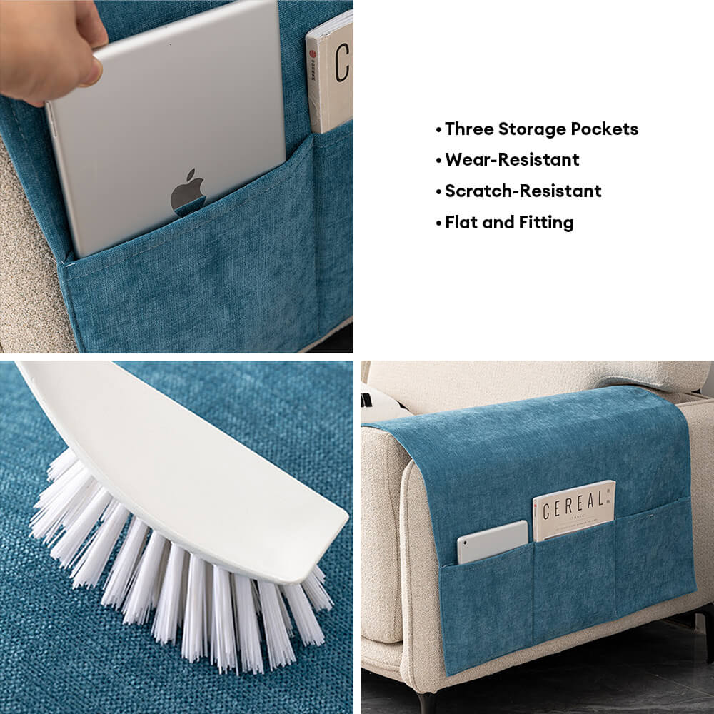 Chenille Antikratzer Sofa-Armlehnenbezug Zeitschriftenhalter