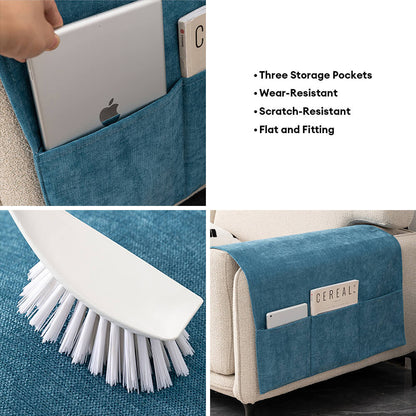 Chenille Antikratzer Sofa-Armlehnenbezug Zeitschriftenhalter