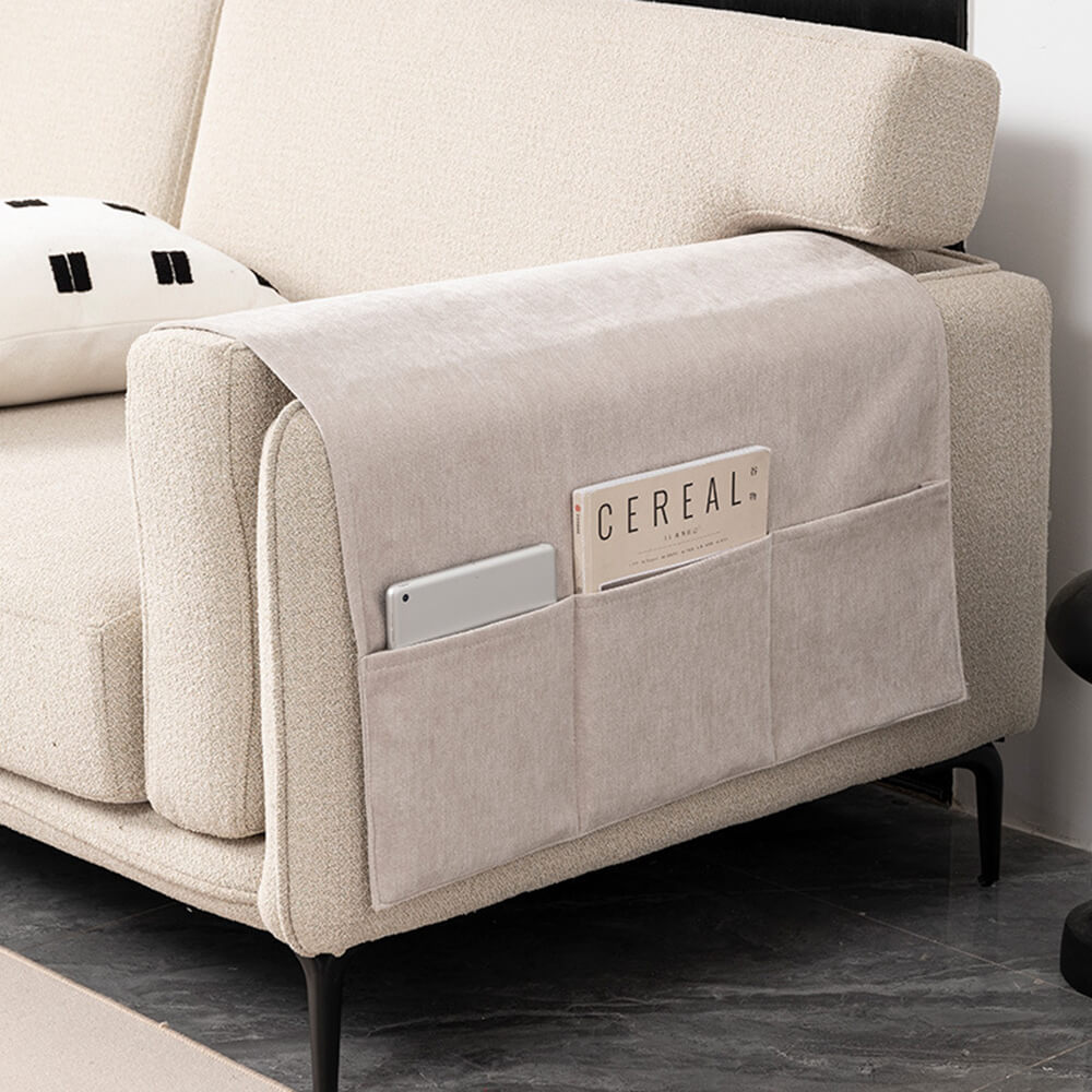 Chenille Antikratzer Sofa-Armlehnenbezug Zeitschriftenhalter