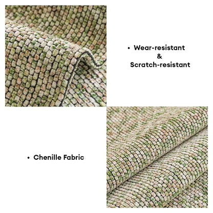 Chic Chenille Bouclé rutschfeste Couchabdeckung mit welligem Fransenbesatz