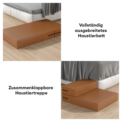Wasserdichte waschbare PU-Leder modulare mehrstufige Haustiertreppe