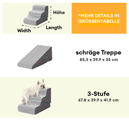 Multifunktionale 2-in-1 faltbare Hundetreppe mit Rampenmodus