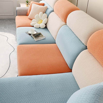 Bunter Fleece Sofabezug Möbelschutz Couchbezug
