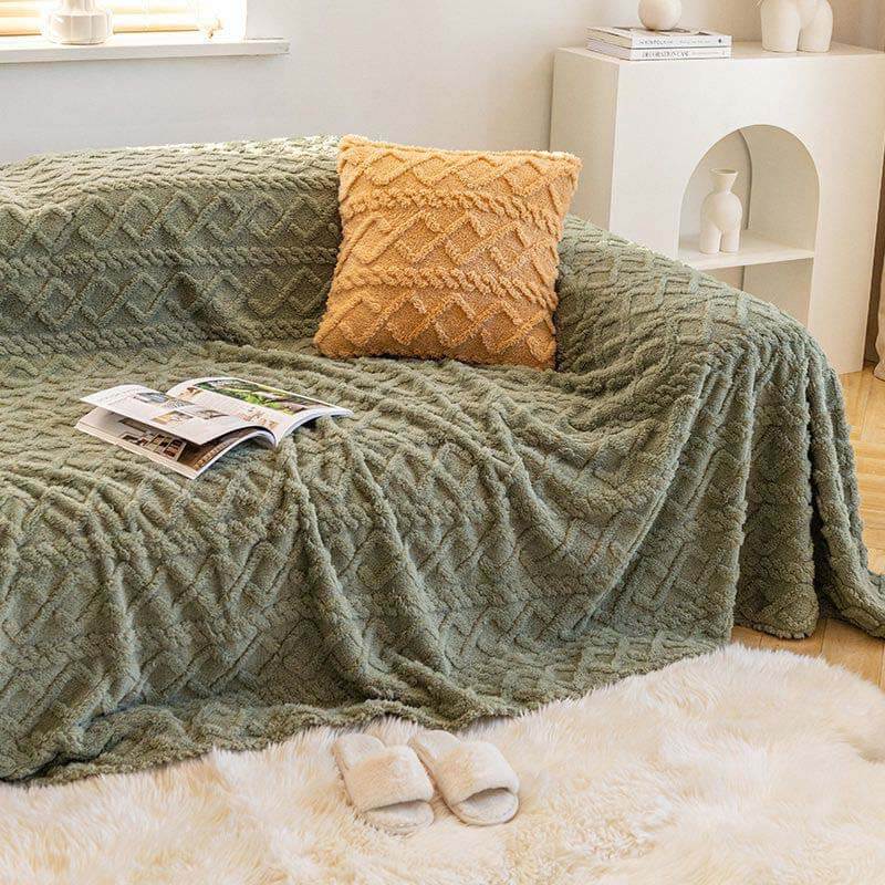 Einfarbiger Möbelschutzbezug aus Fleece für Sofas