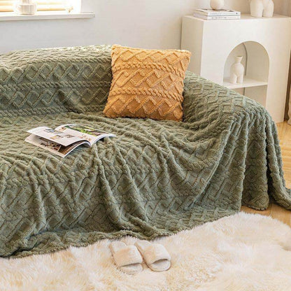 Einfarbiger Möbelschutzbezug aus Fleece für Sofas