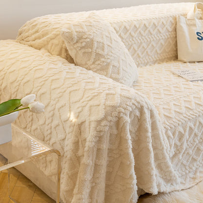 Einfarbiger Möbelschutzbezug aus Fleece für Sofas