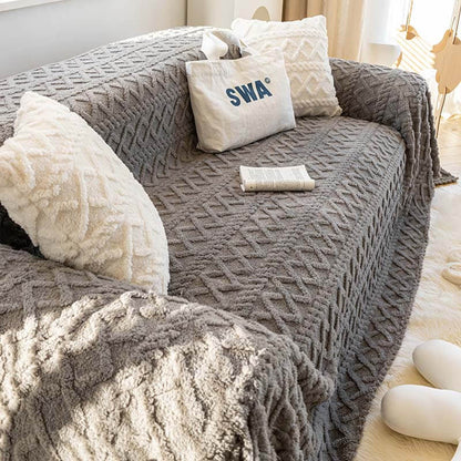 Einfarbiger Möbelschutzbezug aus Fleece für Sofas