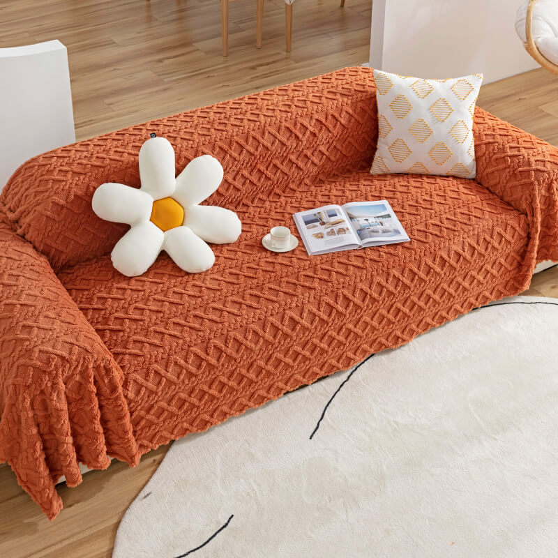 Einfarbiger Möbelschutzbezug aus Fleece für Sofas