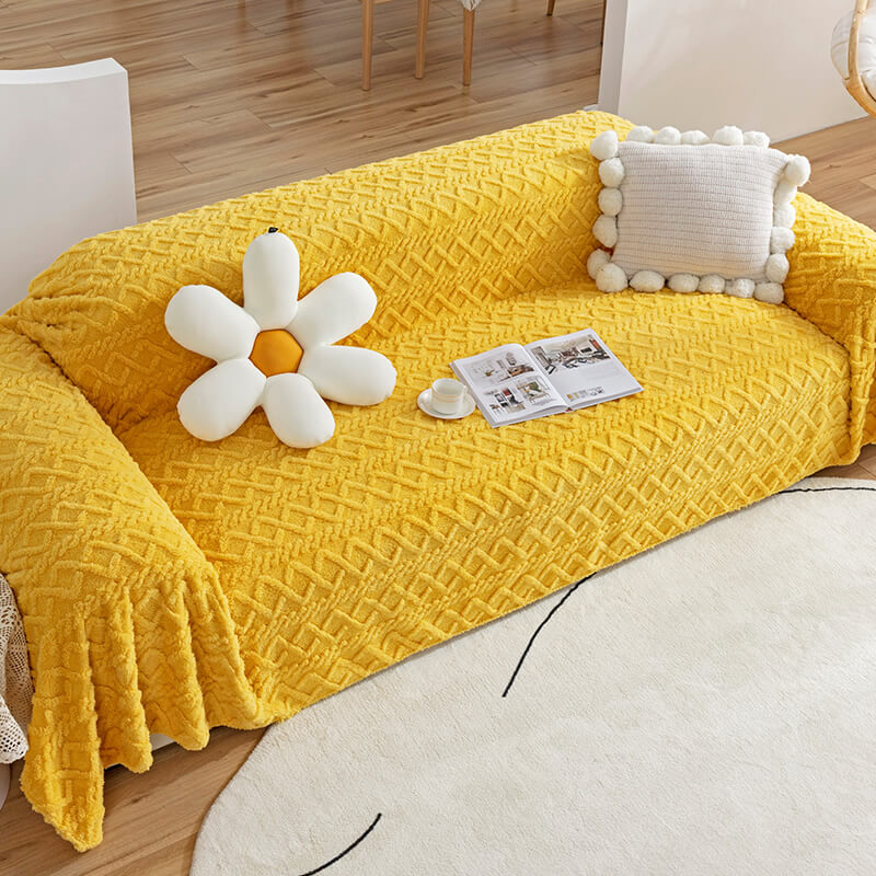 Einfarbiger Möbelschutzbezug aus Fleece für Sofas